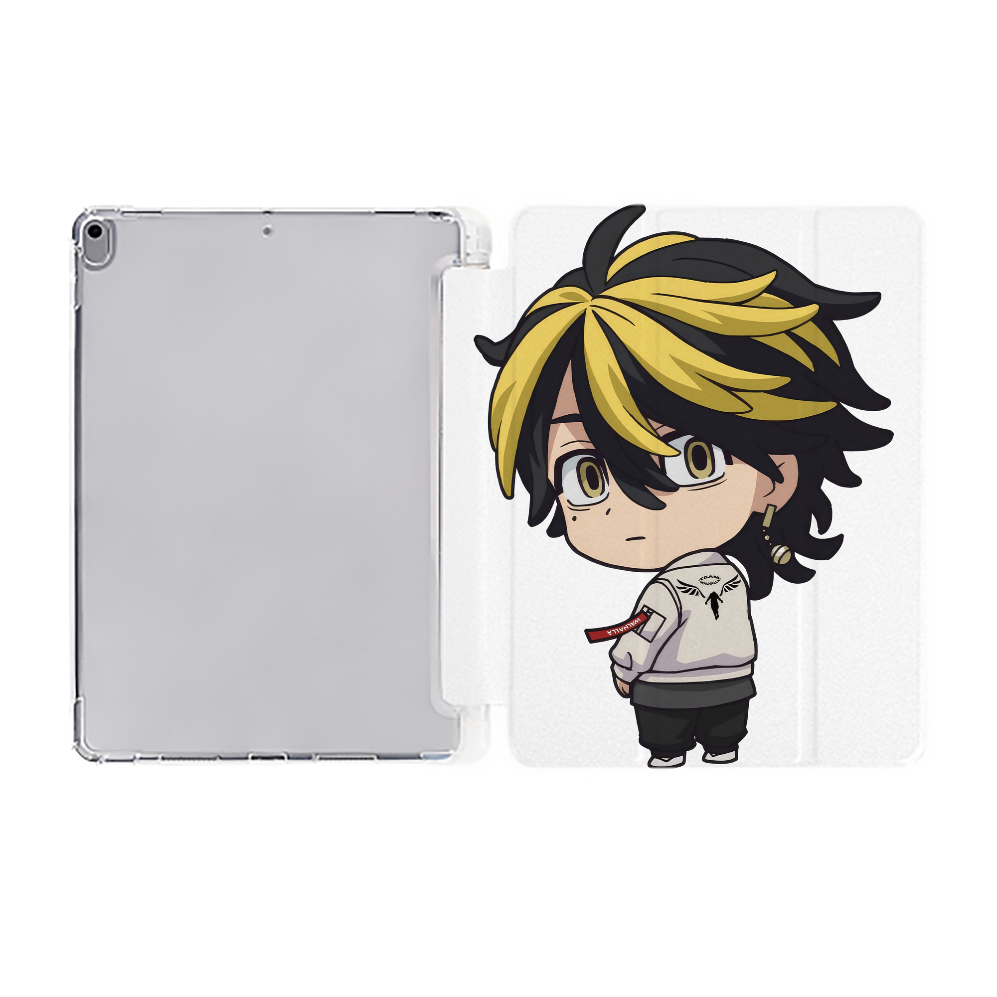 （画像用） 東京リベンジャーズ Tokyo Revengers IPad ケース ペン収納付き 三つ折りスタンド PUレザー×シリコン 対応機種9.5/10.5/10.9インチ